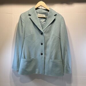Laurel by Escada 100%‎ Cashmere Blue Blazer Jacket Vintage 38